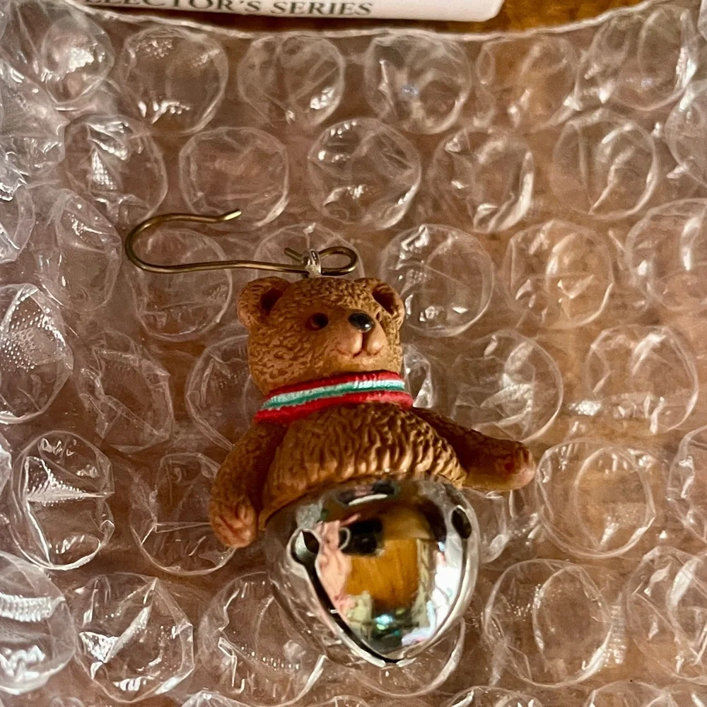 Hallmark Ornament Miniature 1997 1998 Christmas Bells Series #3 Snowman #4 Bear